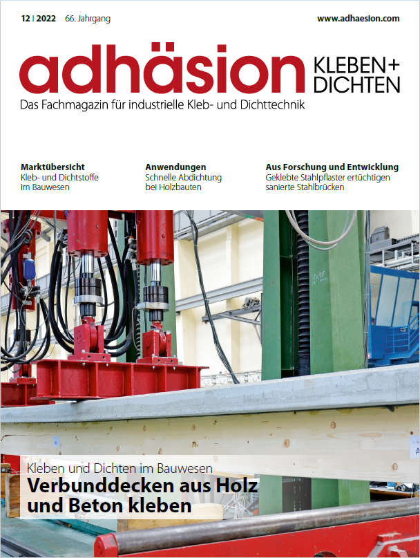 The cover image of Adhäsion Magazine - Bonding composite floors from wood and concrete