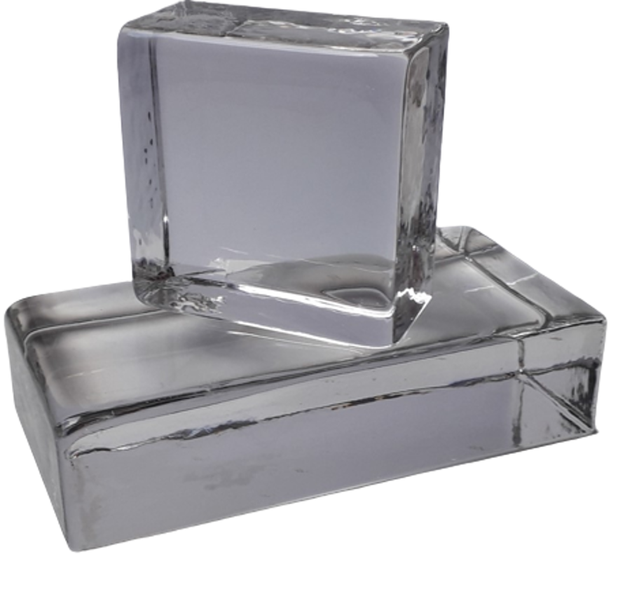Glass An image of 2 glass cubes stacked on top of each other